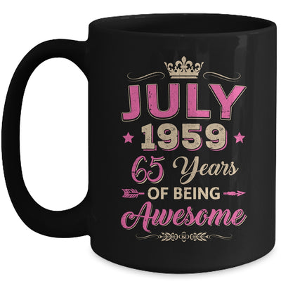 July 1959 65 Years Of Being Awesome Retro 65th Birthday Mug | teecentury