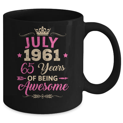 July 1961 65 Years Of Being Awesome Retro 65th Birthday Mug | teecentury