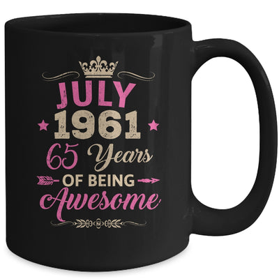 July 1961 65 Years Of Being Awesome Retro 65th Birthday Mug | teecentury
