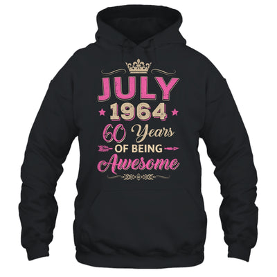 July 1964 60 Years Of Being Awesome Retro 60th Birthday Shirt & Tank Top | teecentury