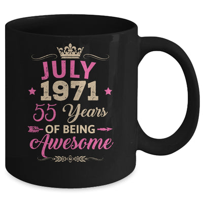 July 1971 55 Years Of Being Awesome Retro 55th Birthday Mug | teecentury