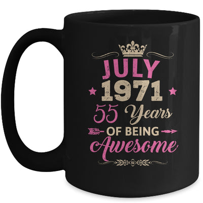 July 1971 55 Years Of Being Awesome Retro 55th Birthday Mug | teecentury
