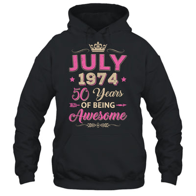 July 1974 50 Years Of Being Awesome Retro 50th Birthday Shirt & Tank Top | teecentury