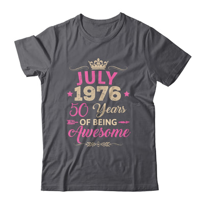 July 1976 50 Years Of Being Awesome Retro 50th Birthday Shirt & Tank Top | teecentury