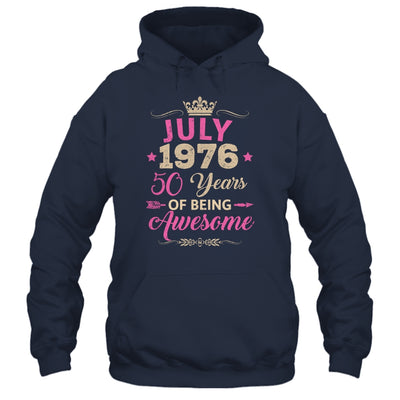 July 1976 50 Years Of Being Awesome Retro 50th Birthday Shirt & Tank Top | teecentury