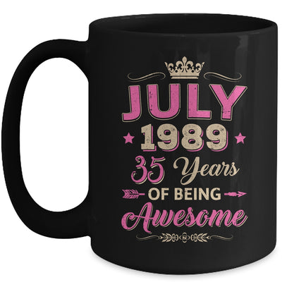 July 1989 35 Years Of Being Awesome Retro 35th Birthday Mug | teecentury