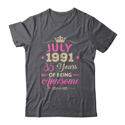 July 1991 35 Years Of Being Awesome Retro 35th Birthday Shirt & Tank Top | teecentury