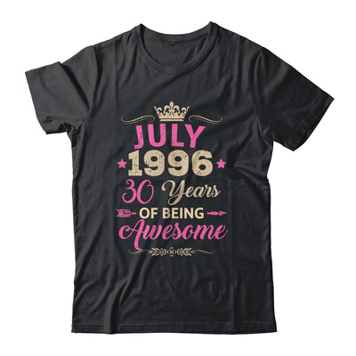 July 1996 30 Years Of Being Awesome Retro 30th Birthday Shirt & Tank Top | teecentury