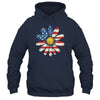 July 4th Daisy US Flag Spring Summer Wildflower Women Girls Shirt & Tank Top | teecentury