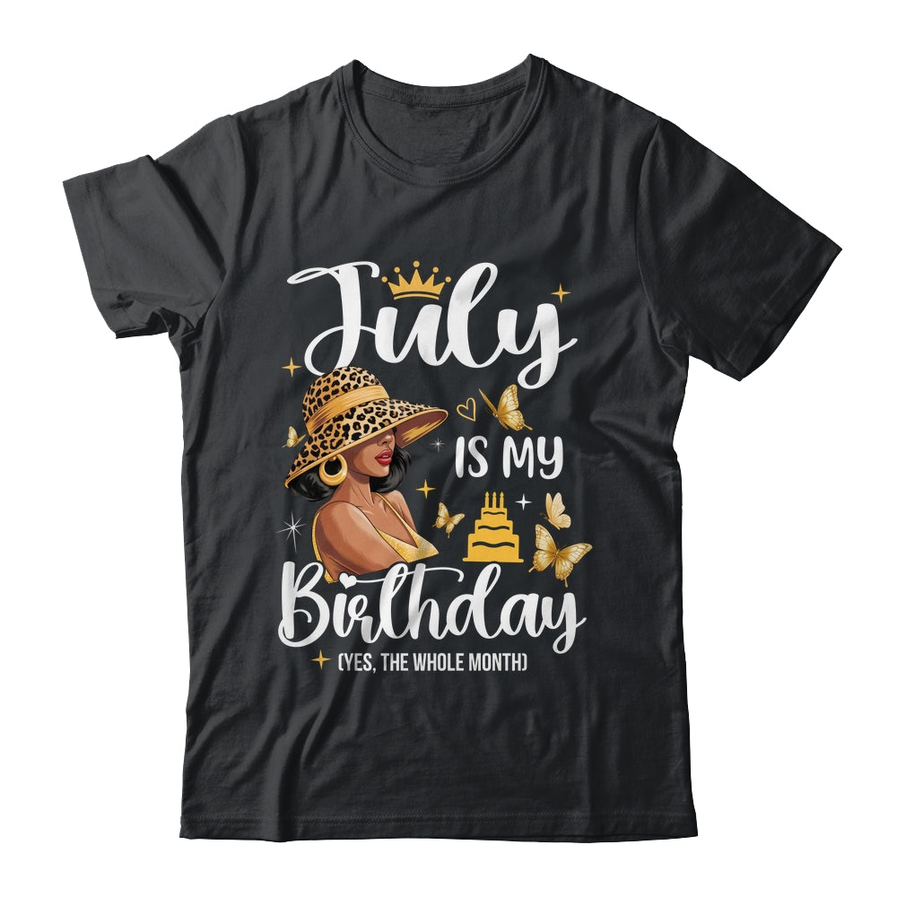July Is My Birthday African American Woman Birthday Queen Shirt & Tank Top | teecentury