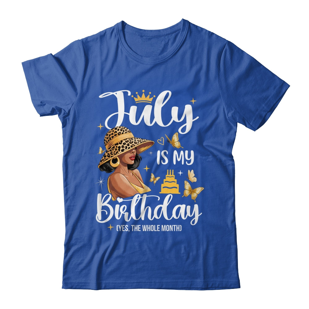 July Is My Birthday African American Woman Birthday Queen Shirt & Tank Top | teecentury