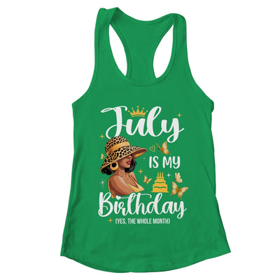 July Is My Birthday African American Woman Birthday Queen Shirt & Tank Top | teecentury
