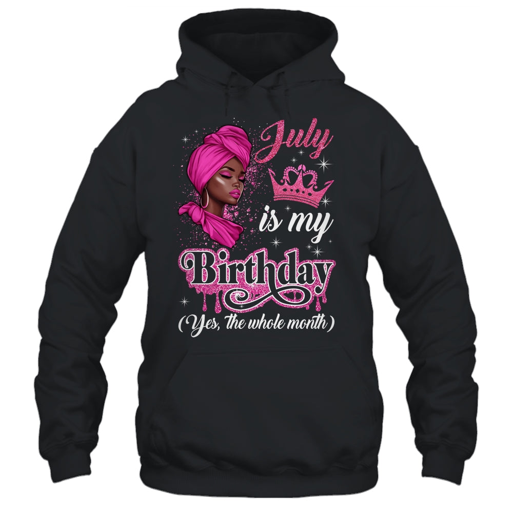 July Is My Birthday African Black Women Birthday Queen Shirt & Tank Top | teecentury