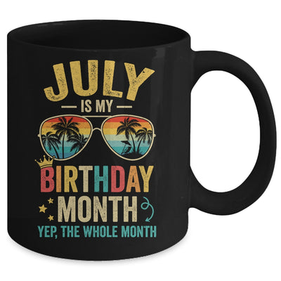 July Is My Birthday Retro Sunglasses Funny Birthday Mug | teecentury