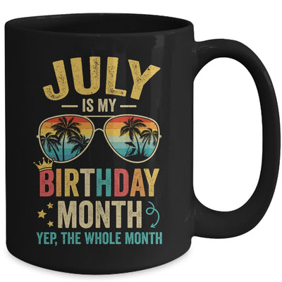 July Is My Birthday Retro Sunglasses Funny Birthday Mug | teecentury