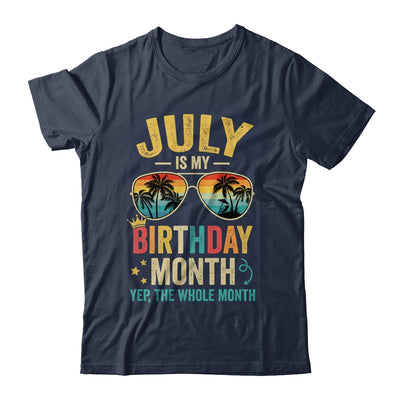 July Is My Birthday Retro Sunglasses Funny Birthday Shirt & Hoodie | teecentury