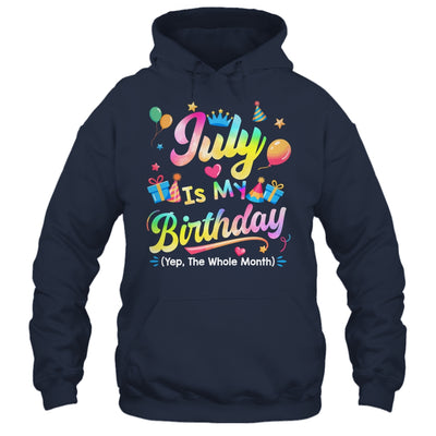 July Is My Birthday Yes The Whole Month Bday Tie Dye Shirt & Tank Top | teecentury