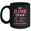 June 1944 80 Years Of Being Awesome Retro 80th Birthday Mug | teecentury