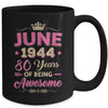 June 1944 80 Years Of Being Awesome Retro 80th Birthday Mug | teecentury