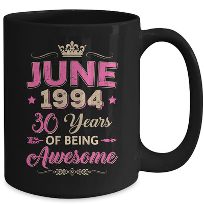 June 1994 30 Years Of Being Awesome Retro 30th Birthday Mug | teecentury