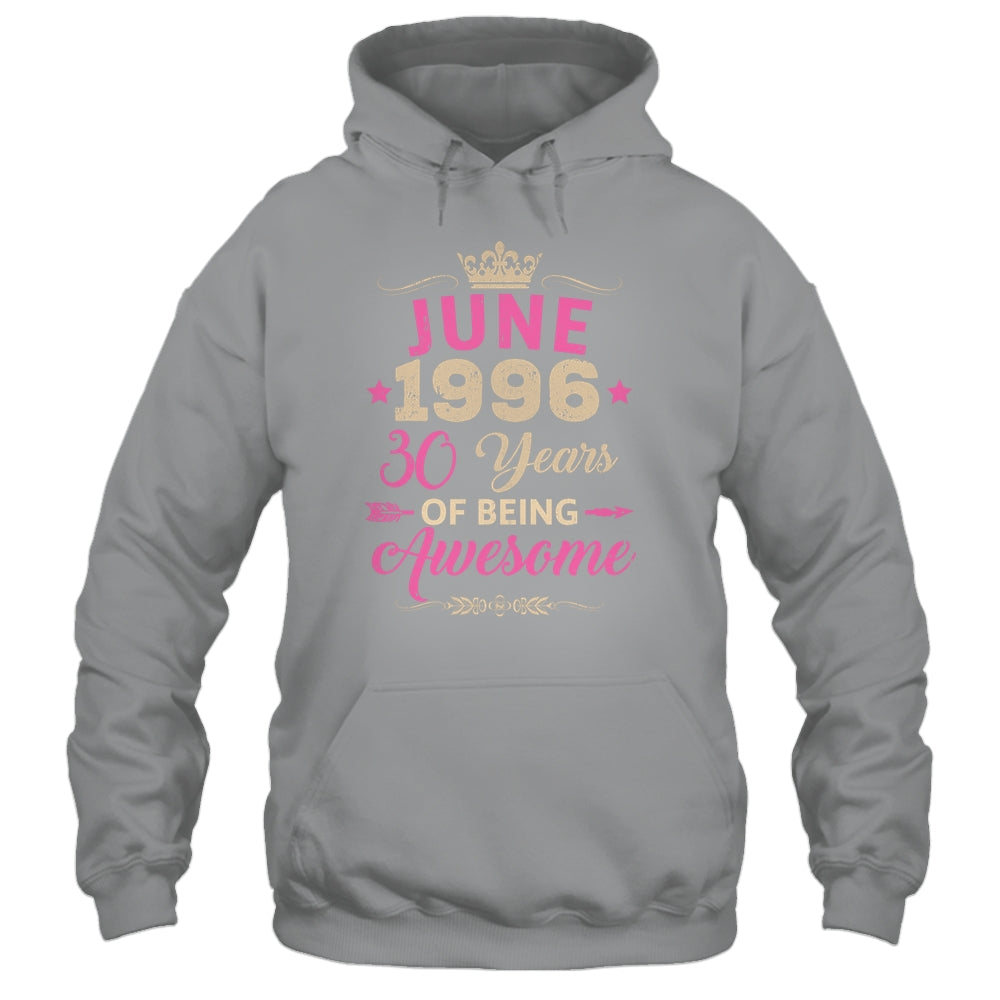 June 1996 30 Years Of Being Awesome Retro 30th Birthday Shirt & Tank Top | teecentury