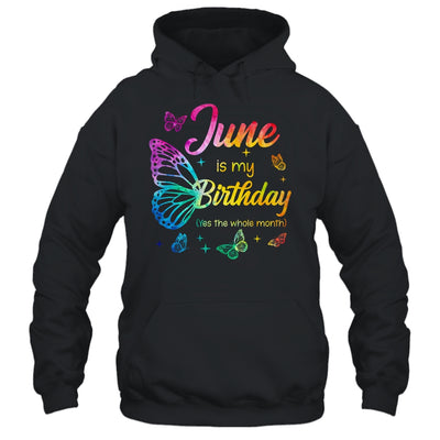 June Birthday For Women Girls Butterfly Tie Dye Theme Shirt & Tank Top | teecentury