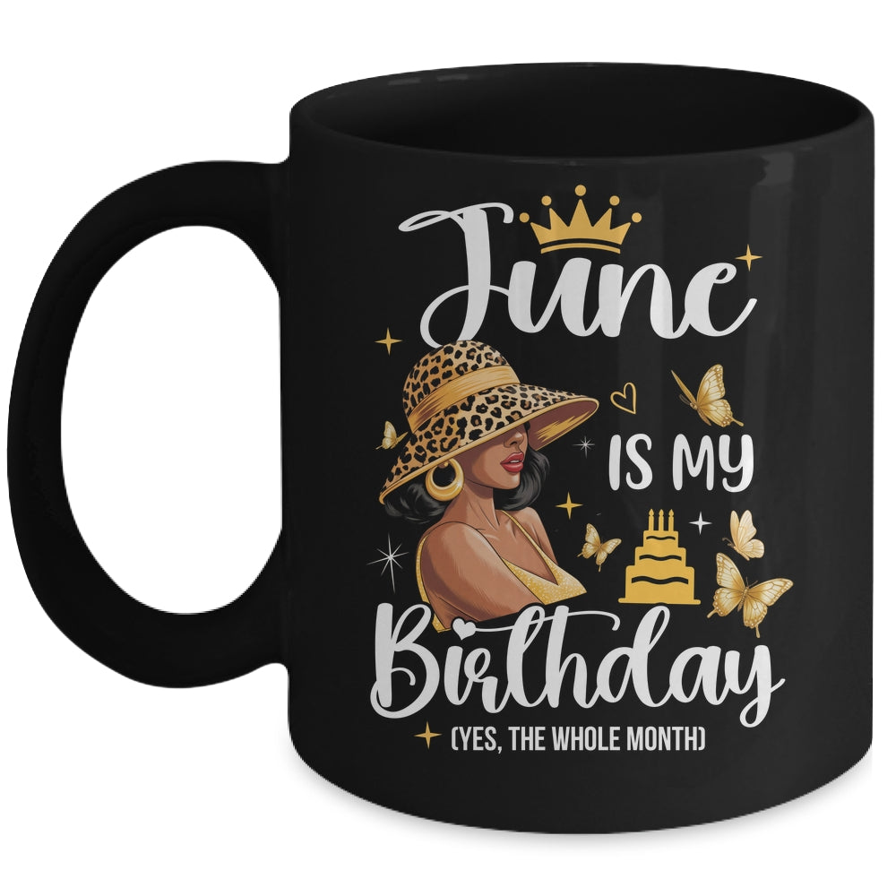 June Is My Birthday African American Woman Birthday Queen Mug | teecentury