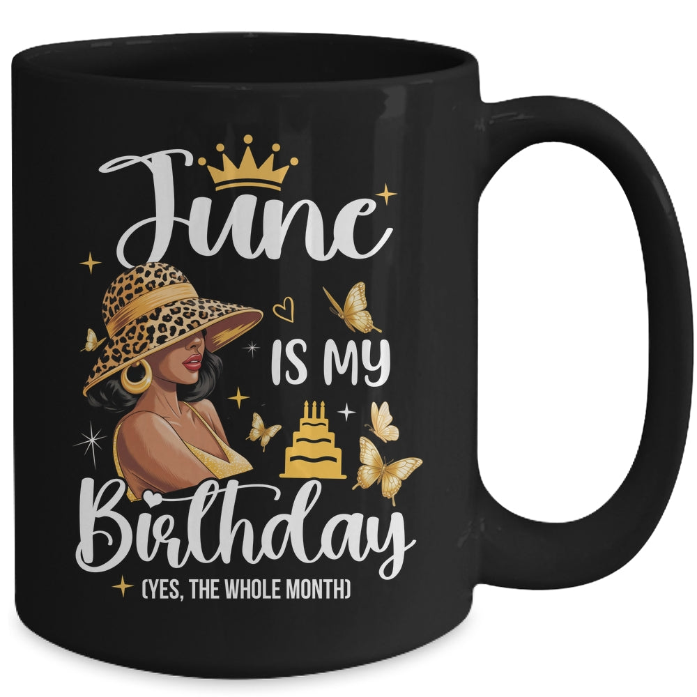 June Is My Birthday African American Woman Birthday Queen Mug | teecentury