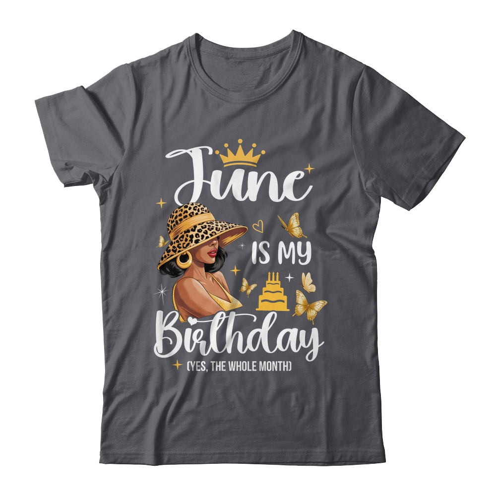 June Is My Birthday African American Woman Birthday Queen Shirt & Tank Top | teecentury
