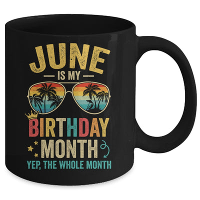 June Is My Birthday Retro Sunglasses Funny Birthday Mug | teecentury