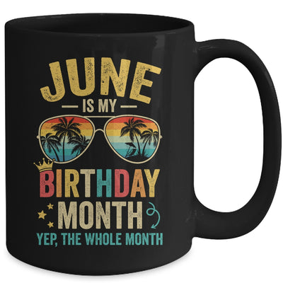 June Is My Birthday Retro Sunglasses Funny Birthday Mug | teecentury