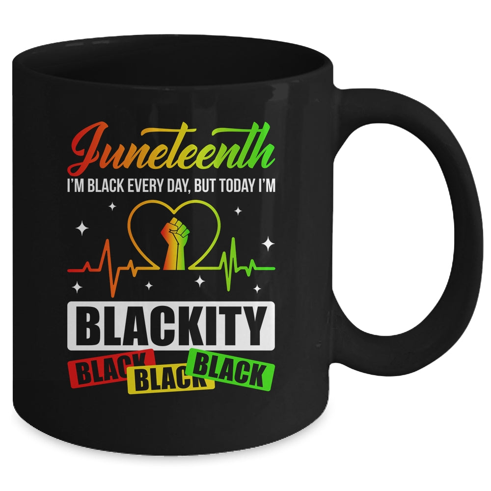 Juneteenth Black Heartbeat Black History African American Mug | teecentury