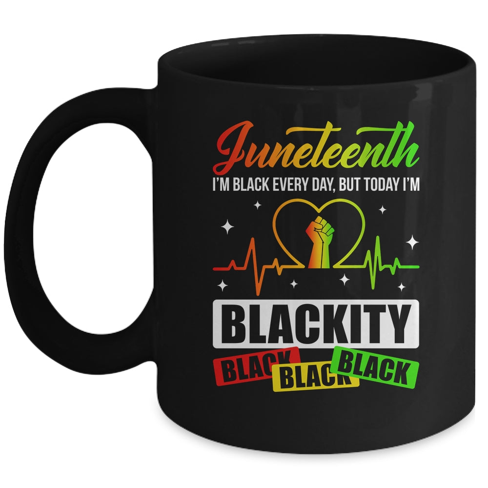 Juneteenth Black Heartbeat Black History African American Mug | teecentury