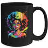 Juneteenth Black Queen Afro Pride Art Dripping Melanin Women Mug | teecentury