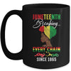 Juneteenth Breaking Every Chain Since 1865 For Women Men Mug | teecentury