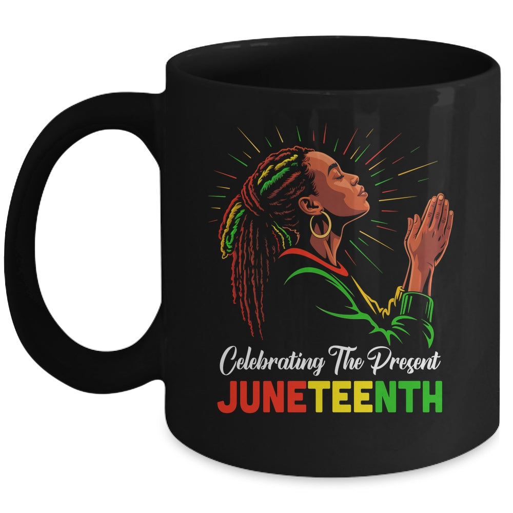 Juneteenth Celebrating The Present Black African Women Mug | teecentury