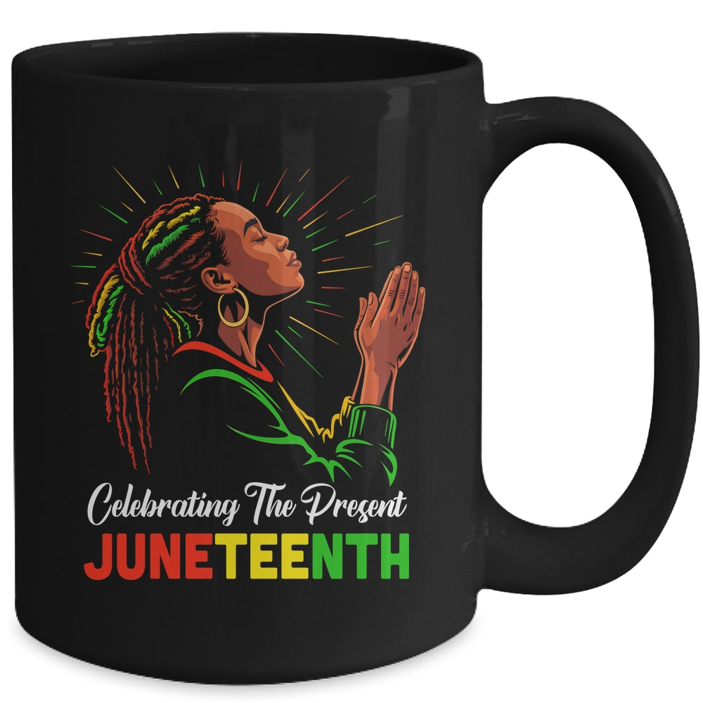 Juneteenth Celebrating The Present Black African Women Mug | teecentury