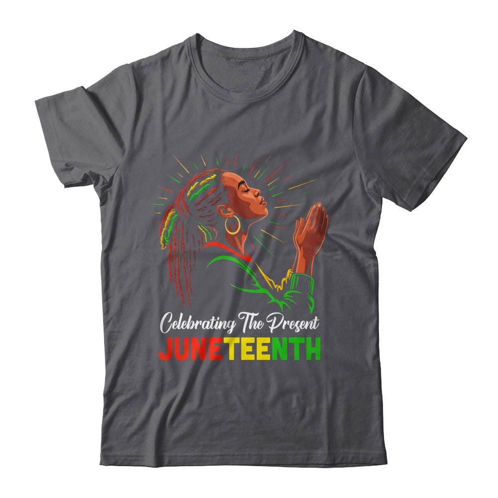 Juneteenth Celebrating The Present Black African Women Shirt & Tank Top | teecentury