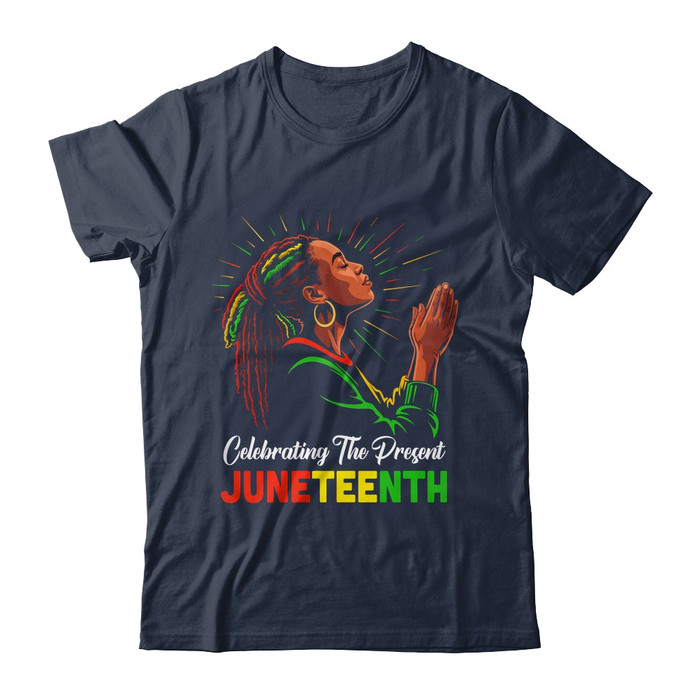 Juneteenth Celebrating The Present Black African Women Shirt & Tank Top | teecentury