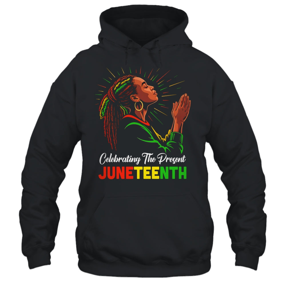 Juneteenth Celebrating The Present Black African Women Shirt & Tank Top | teecentury