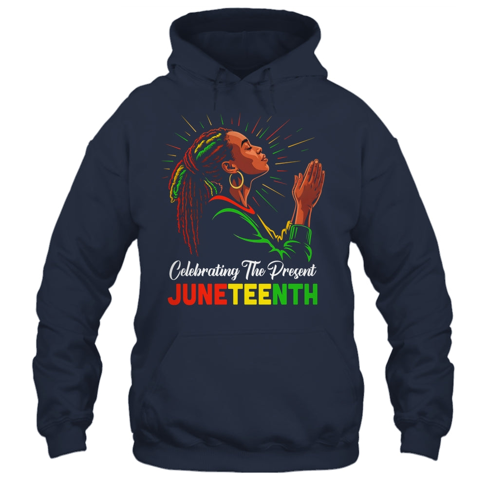 Juneteenth Celebrating The Present Black African Women Shirt & Tank Top | teecentury