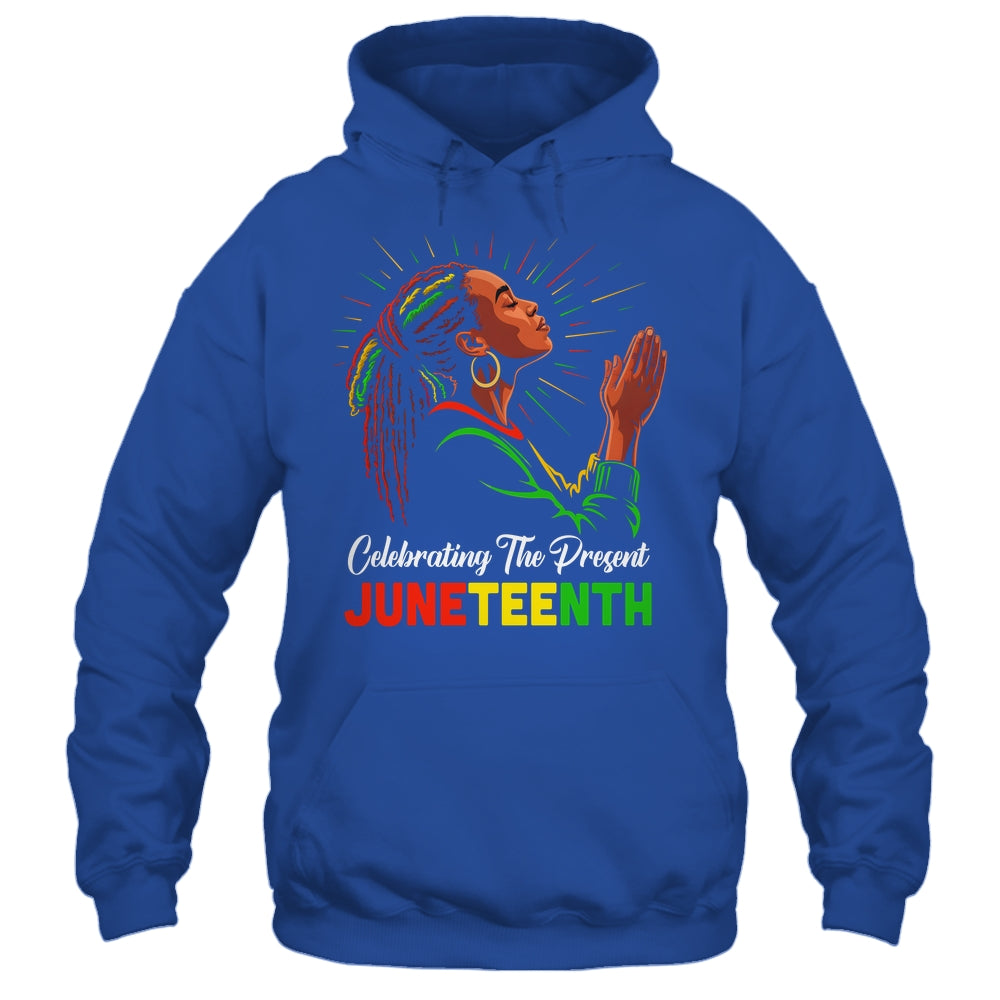Juneteenth Celebrating The Present Black African Women Shirt & Tank Top | teecentury