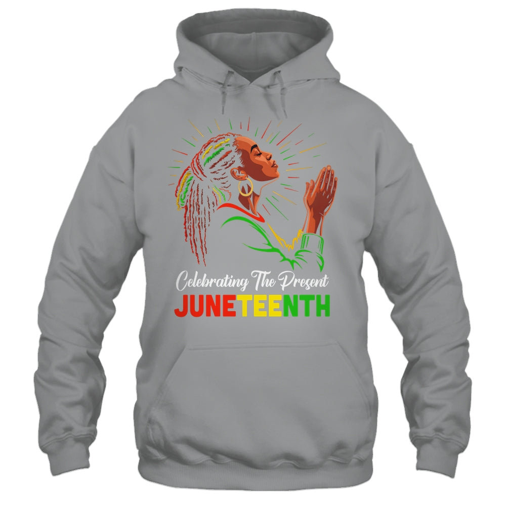 Juneteenth Celebrating The Present Black African Women Shirt & Tank Top | teecentury