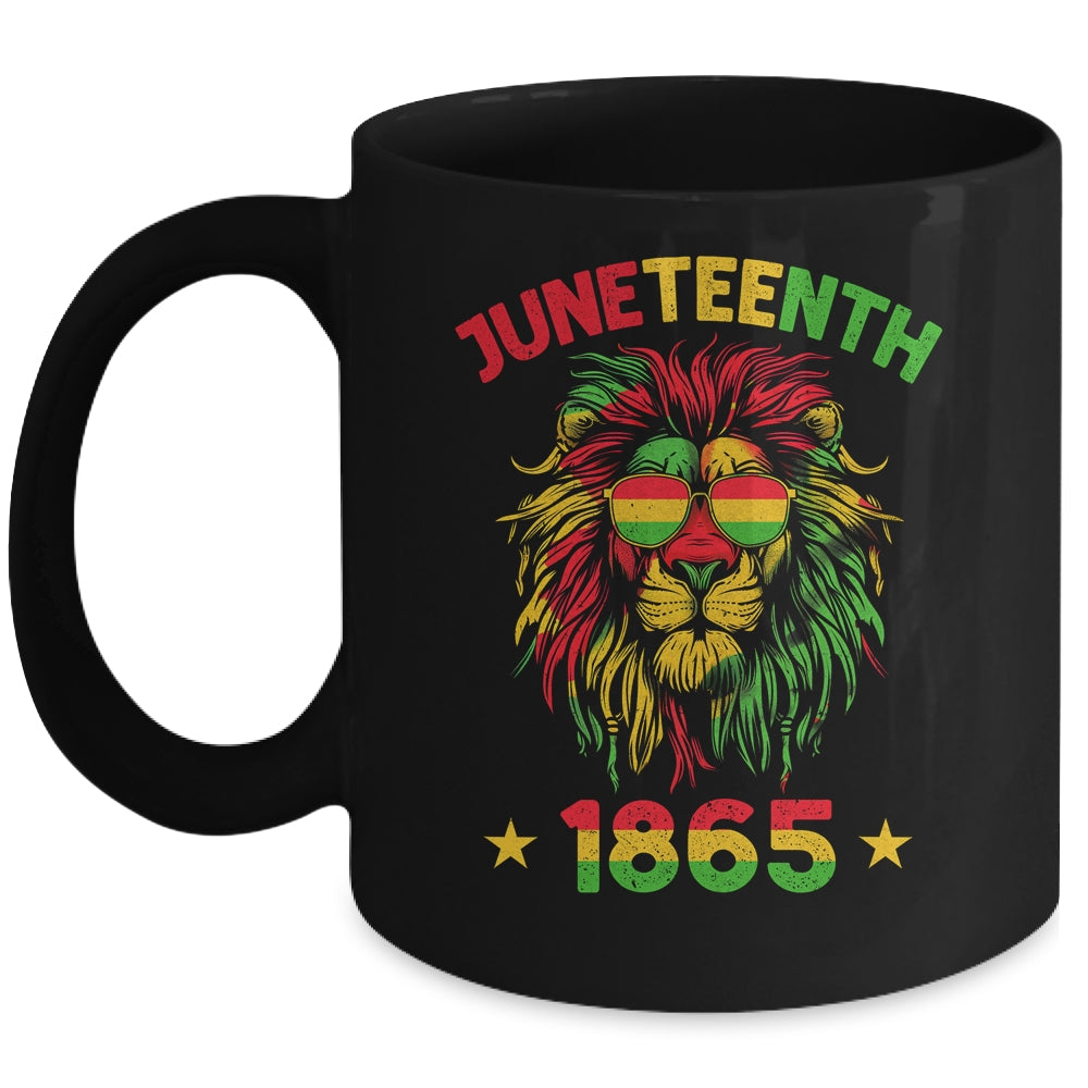 Juneteenth Lion 1865 Black History African American Men Boys Mug | teecentury