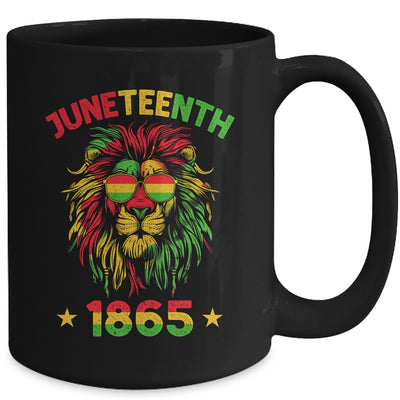 Juneteenth Lion 1865 Black History African American Men Boys Mug | teecentury
