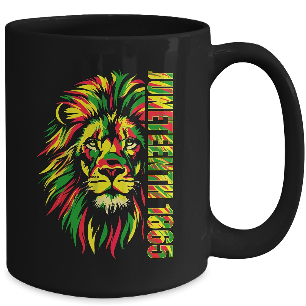 Juneteenth Men Women African American Black Lion 1865 King Mug | teecentury