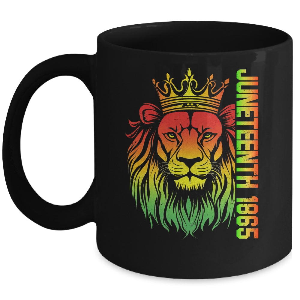 Juneteenth Men Women Celebrate African American Lion 1865 Mug | teecentury
