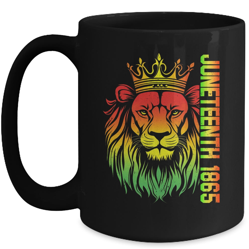 Juneteenth Men Women Celebrate African American Lion 1865 Mug | teecentury