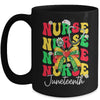 Juneteenth Nurse Groovy African Scrubs Top Bow Black Women Mug | teecentury
