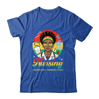 Juneteenth Nurse Pride Afro American Healthcare Worker Shirt & Tank Top | teecentury